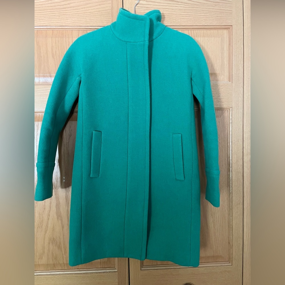 J.Crew Emerald Stadium Cloth Cocoon Coat.